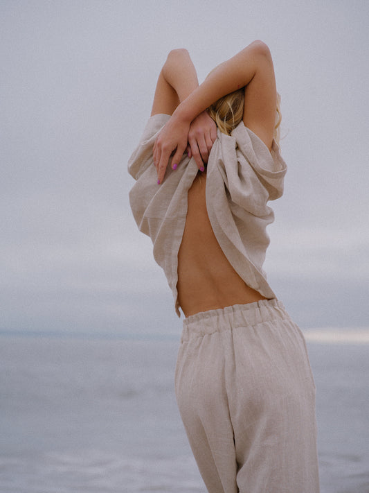 ESSENTIAL SET(Pants+Shirt)///OATMEAL