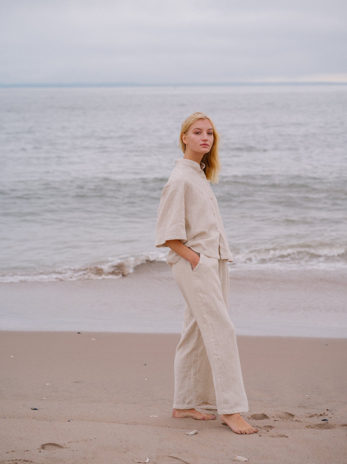 ESSENTIAL SET(Pants+Shirt)///OATMEAL