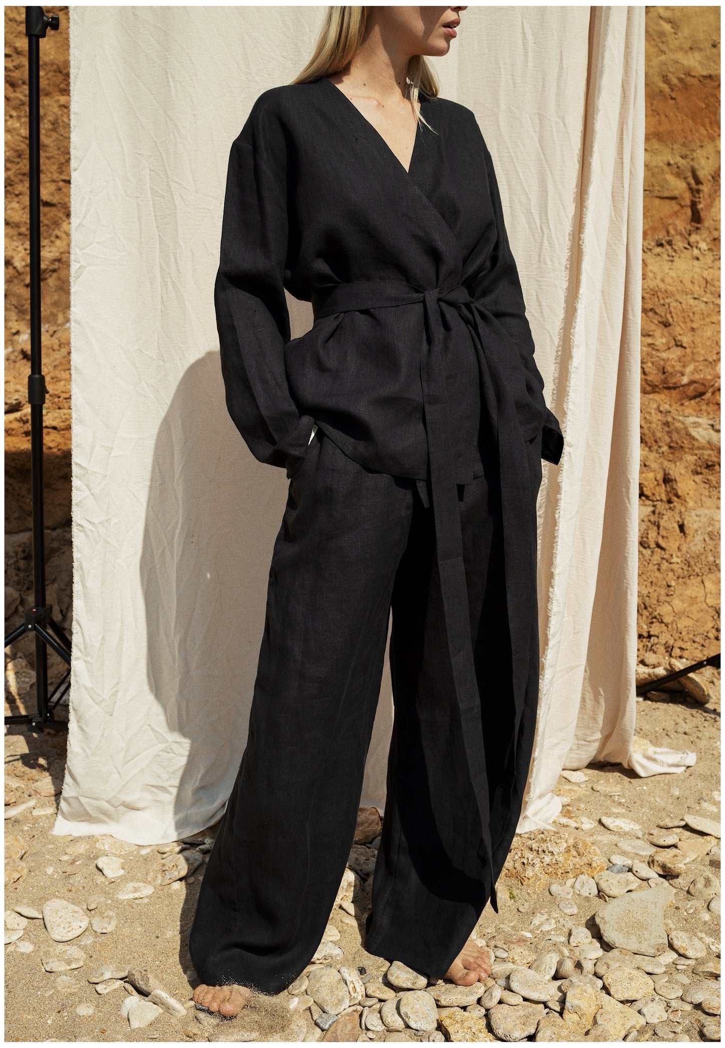KIMONO SET///BLACK